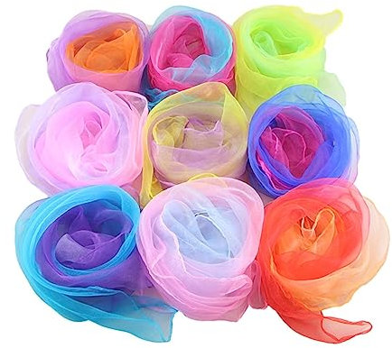 TOYANDONA 20stücke Juggling Tücher Zufälligen Farben Weiche Tanzschals Für Erwachsene Für Aufführungen Und Kreative Aktivitäten