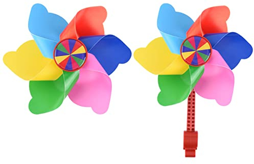 JINGAN Fahrradlenker Windrad | Kinderfahrrad Lenker Windrad | Bunte Fahrrad Windmühle | Kinder Fahrrad Lenker Blume Pinwheel - Einfaches Aufstecken, Buntes Fahrradzubehör Für Kinder