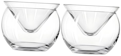 ABOOFAN 2sets Unique Glass Caviar Chiller Server Set of Serving Bowls for Salads Fruits Ice Kitchenware