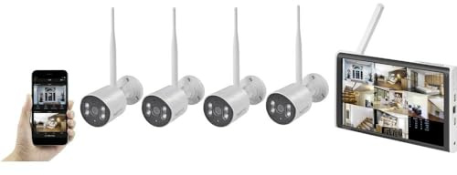 Sygonix SY-6330460 Funk-Überwachungskamera-Set 8-Kanal mit 4 Kameras 1920 x 1080 Pixel 2.4 GHz