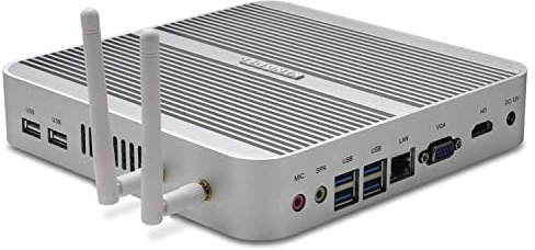 KINGDEL Fanless Mini Desktop Computer, Mini PC with i5 CPU, 8GB DDR3 RAM 512GB SSD HD Port, VGA, 4xUSB 3.0, Metal Case