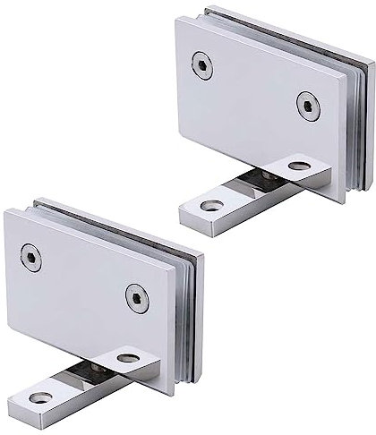 Hinges,Door Hinges， Glass Door Hinge Door clamp 304 Stainless Steel Polished Chrome Hinges Door 360 Degree Shower Door Hinges Glass Door Cabinet Display Cabinet Clip Bathroom Clamp Clip(2pcs)