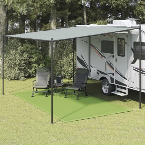 ZEYUAN Zeltteppich Hellgrün 250x400 cm HDPE, Vorzeltteppich, Camping Plane, Teppich Für Camping Vorzelt, Bodenplane Zeltunterlage, Camping Teppich Outdoor - 4002275