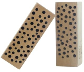 Insektenhotel Massiv Holzbiene Wildbiene 2024 Nisthilfe für Blauschwarze Holzbienen - Hochwertiges Eichenholz mit Löchern für Wollbienen - Beitrag zum Schutz und Erhalt von Bienen und Artenvielfalt