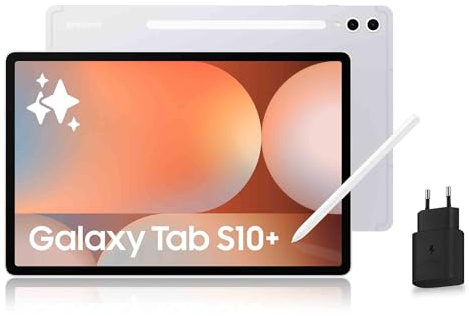 Samsung Galaxy Tab S10+ 12.6'' WiFi 256 Go, Tablette Android avec Galaxy AI, Argent, S Pen + Chargeur Secteur Rapide 25W Inclus, Version FR
