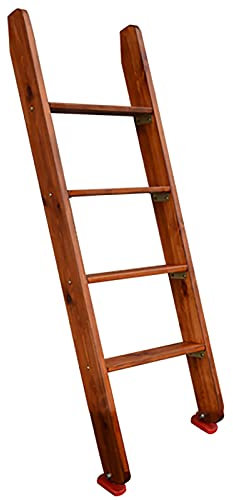 Bed Ladder Wooden Vintage Bed Ladder, Heavy Duty Non-Slip Floorstand Loft Bed Ladder with Rubber Foot Pads, for Bunk Bed College Dorm Bunk Bed Ladders