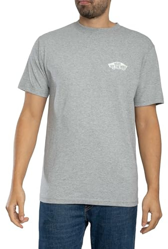 Vans Herren Doppeltes Standard-T-Shirt Mit Rückenlogo, Athletic Heather