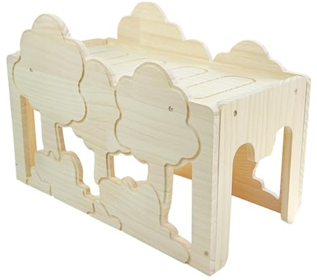 perfk Hasenhaus, Hamsterversteck, stabile Versteckhütte, kleine Haustiere, Aktivitätsspielzeug, Lebensraumdekor für Frettchen, Chinchillas, Igel, Versteck, Style I