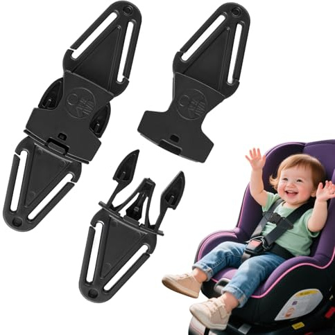 Anti Escape Car Seat Strap, 2 Pcs Safety Clip for Child Seat Belt Harness, Car Seat Belt Clip Universal Child Safety Chest Strap Prevent Children Taking Their Arms Out of Automotive Children Safe Seat