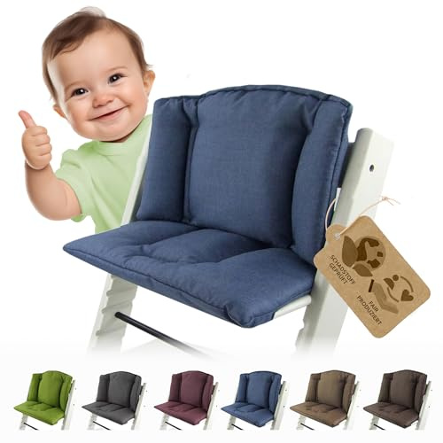 Ersatzbezug Sitzkissen kompatibel mit Stokke Tripp Trapp (blau meliert) | Bezug Kissen-Set Sitzverkleinerer, Mod. 1