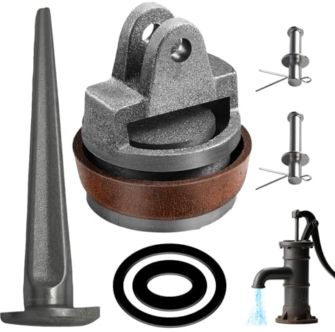 Ersatzteile für Schwengelpumpe Typ 75, mit Ledermanschette Dichtungsring Nasenstechventil Bolzen Satz Kolben Komplett, Handpumpen Typ 75 Ersatzteile, für Wasserpumpen Pumpendichtung, Gartenpumpe