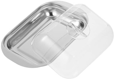 ULTECHNOVO Mantequillera De Acero Inoxidable Caja Para Guardar Mantequilla Con Tapa Recipiente Para Mantequilla Para Cocina y Mesa