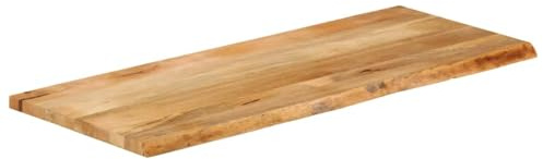 Gecheer Piano Tavolo in Legno Massello di Mango, 140x60x3,8cm, Design con Bordo Vivo, Arredamento Casa e Commerciale