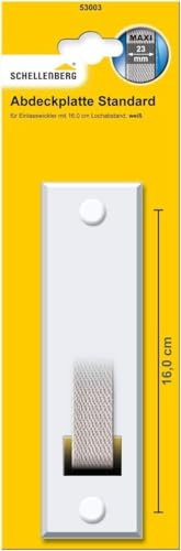 Schellenberg 53003 - Piastra di Copertura, Distanza Fori 16 cm, Bianco (Confezione da 5)