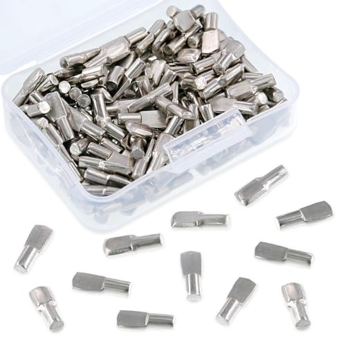 YIPFEN 50 Stück Regalbodenträger, Einlegeboden Halter 5mm Fachbodenträger Einlegeböden Für Schränke Für Regale Zur Regalbefestigung, Hardware-Zubehör