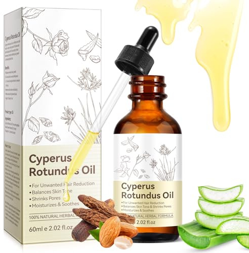Cyperus Rotundus Oil, Premium Cypress Oil for Hair Removal, Soothing and Gentle, Shrinks Pores, Smooths Skin & Removes Hair, for All Skin Types