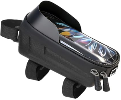 Soporte para teléfono móvil para bicicleta, Soporte Movil Bicicleta,con Ventana para Pantalla Táctil, para Hombre Bicicleta Soporte Movil Accesorios, Utiles Gadgets Niño Adolescentes, 19 x 11 x 9,5 cm