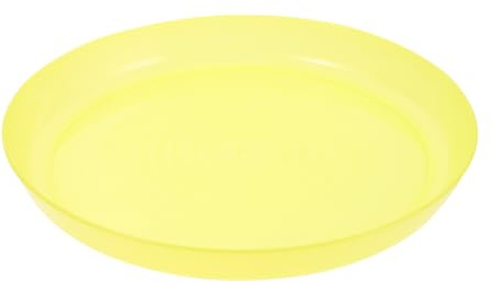 CIYODO Assiette en Plastique Translucide Jaune, Petite Assiette Réutilisable pour Barbecue et Pique-niques, Plateau Léger et Incassable, pour Voyages et Apéritifs en Plein Réutilisable