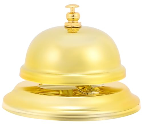 MAGICLULU Campanello di Chiamata per Ristorante in Lega di Metallo Campanello da Tavolo Compatto per Reception Ufficio e Hotel per Assistenza Anziani e Colore Colore Casuale Stile Casuale