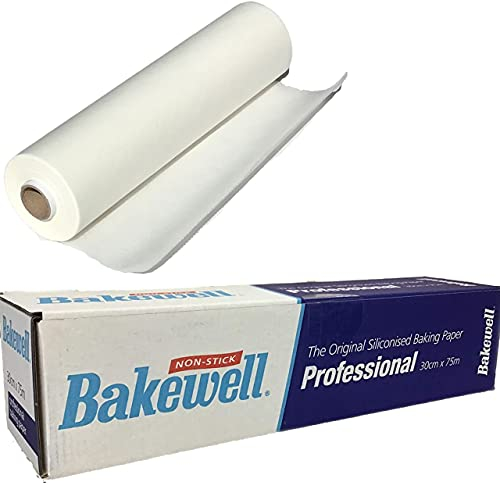Non-Stick Baking Parchment Paper Roll 30cm x 75m by Bakewell for Home and Catering