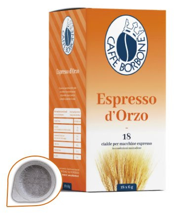 18 Cialde Espresso D'Orzo Caffe' Borbone Filtro in Carta 44 mm