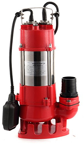 Hallmark Industries MA0387X-8 Sewage Pump with Float Switch, 3/4 HP, 115V, 5,600 GPH Max, 38 ft Lift, Stainless Steel