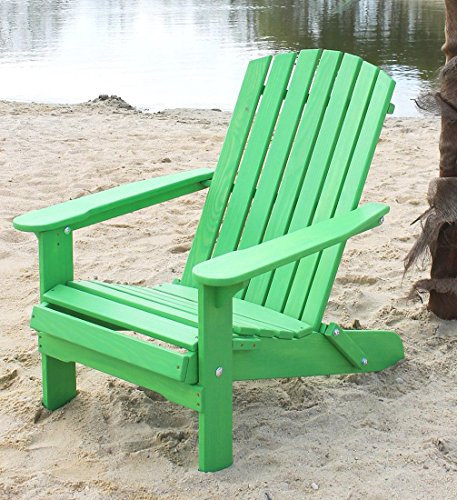 DanDiBo Strandstuhl Holz Grün Gartenstuhl klappbar Adirondack Deckchair