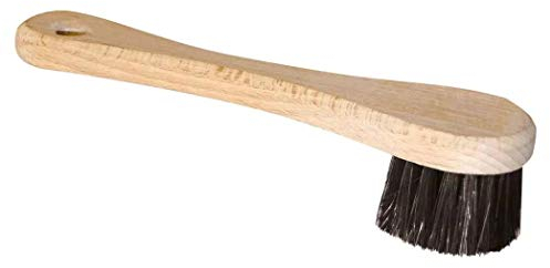 York Mini spazzola per la pulizia delle scarpe, per scarpe pulite, in legno di faggio, 16 x 4 x 3,5 cm