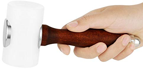 T Shape Leather Craft Hammer, Cowhide Sew Club DIY Leathercraft Carving Mallet with Wood Handle