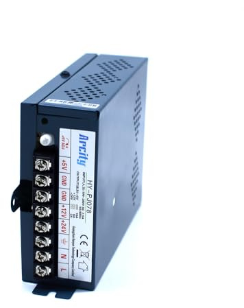 Arcity 5V 12V 24V Output Switching Power Supply Unit Adjustable Video Multi Game Machine Console Cocktail CCTV Computer DIY Vertical New (5V/16A 12V/6A 24V/2A)