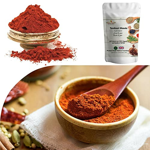 Tandoori Masala Powder Premium Quality by Spices&herbsuk Perfect for Vegetable, Meat & Chicken - Tikka Masala Powder for Everyday Cooking Blends for Marinades, Frying, Sauces, Baking, Grilling - 500g