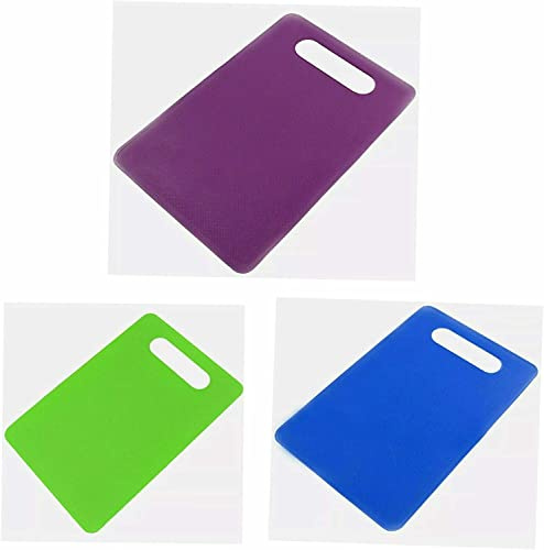 Set of 3 Flexible Chopping Boards Plastic Colour Coded Cutting Boards Kitchen Chopping Board Dishwasher Safe Camping Cooking Equipment