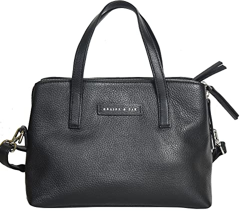 Grains & Tan Echtes Leder Crossbody Handtasche für Frauen Weiche Vintage Designer Tote Damen Reise Schulter Handtaschen Longchamp Pure Reißverschluss Clutch Mädchen Verstellbarer Riemen, Pebbled