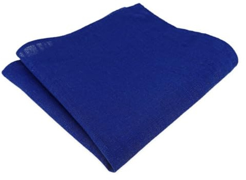 TigerTie Pañuelo de Bolsillo Pañuelos Tela, 100% Lino, Tamaño 26 x 26 cm, Azul Real, Talla Única