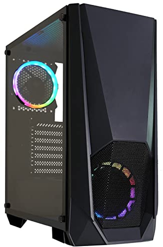 Xilence Xilent Blast X505.ARGB Gaming PC Case, 2 x 120 mm ARGB PWM Fan, ATX Midi Tower, Black