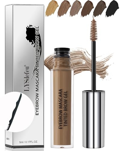 Waterproof Tinted Brow Gel- Long Lasting SmudgeProof Liquid Eyebrow Makeup, Eyebrow Mascara Tinted Brow Glue, Eye Brow Filler, Volumizing Enhance Brow Mascara,With Brow Razor,Gift for Women- 03Brown