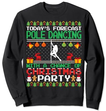 Pole Dancing Christmas Party Pole Dancer Dance Christmas Sweatshirt