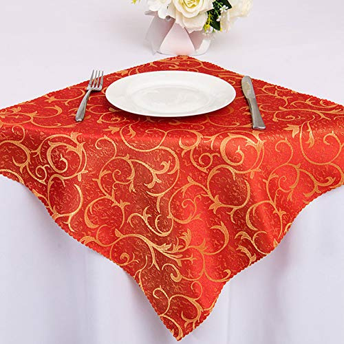 PTNKUIIY 48x48cm Stoffservietten 10er-Set waschbare Servietten Tischservietten Hochzeitsservietten Tischdekoration Wiederverwendbare Servietten für Hochzeit, Geburtstagsfeier Weihnachten -Stil 3,rot
