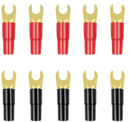Artibetter 5paia Connettori Crimp Per Altoparlanti e Terminali Resistenti Corrosione Placcato Facile Installazione Impianti Audio