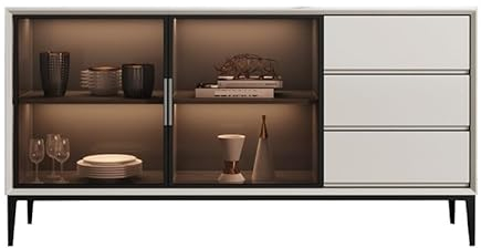 GUERNSEY Anrichte Sideboard, Weinschrank, modern, schlicht, for Wohnzimmer, Spind, for Zuhause, Küche, Lagerschränke, Barschrank Buffetschrank (Color : B, Size : 120 * 40 * 85cm), 9168