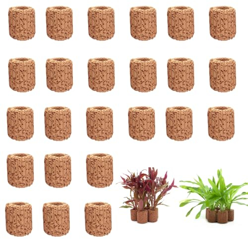 Helweet Acuario Anillos de Cerámica, Anillos Fijos para Plantas Acuáticas, Anillos de Acuario para Plantas Acuáticas, Proporcione un Entorno de Vida Adecuado para Sus Peces, 35 Piezas