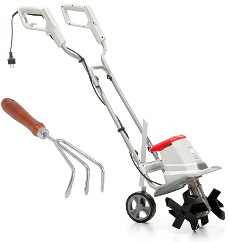 IKRA Elektro Bodenhacke Kultivator IET 1030 Arbeitsbreite 30cm Arbeitstiefe bis 20cm 1080W, inkl. Handgrubber