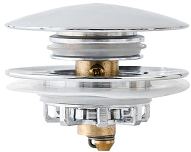 ROYALEAD Tappo di scarico per vasca da bagno, in metallo, con meccanismo a pressione, anti-odore e anti-intasamento