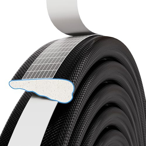 Draft Excluder for Doors and Windows,Draught Excluder Tape,Door Draft Excluder Tape Window Insulation Foam Seal Strip,Window Draft Excluder Door Soundproofing Sealing Weather Strip（Black,5M）