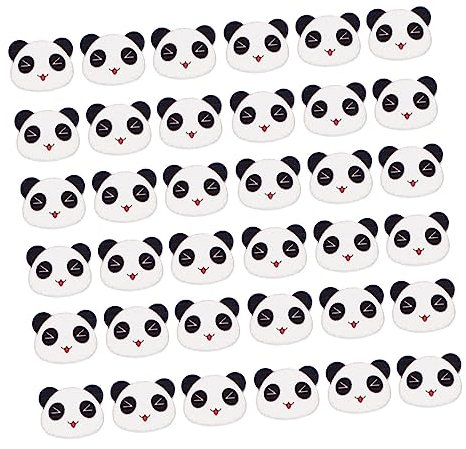 Hohopeti 50stücke Holzknöpfe Mit Panda-muster Für Junge Mädchen Dekorative Und Niedliche Nähknöpfe Für Diy-bastelprojekte Und Scrapbooking Natürlichem Holz Gefertigt