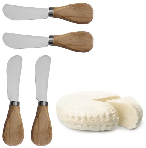 NHP 4 Pezzi Spalmatore per Burro,Spalma Nutella,Spatole Spalma Burro e Formaggi in Crema,Parte Funzionale in Acciaio Inoxcoltello Burro,Coltello per Spalmare,Coltello da Burro