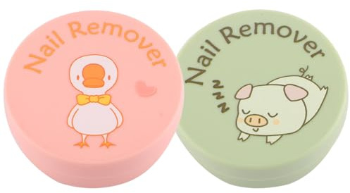 48-Pack Nail Polish Remover Pads - Lint-Free Nail Varnish Remover Wipes for Quick & Easy Polish Removal - Portable, Small & Exquisite Design (Pink & Green)