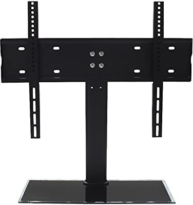 Höhenverstellbarer Tisch-TV-Ständer mit gehärtetem Glasboden für 81,3 cm (50 Zoll) LCD-Flachbildfernseher bis zu 40 kg