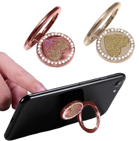 JEYORZY 2 Pezzi Supporto per Anello del Telefono, Ring Stand Holder per tutti i Smartphone, Supporto per Anello del Telefono