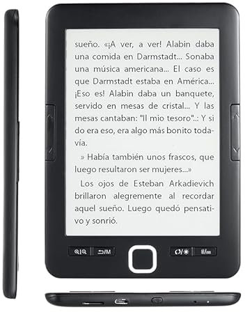 Lector de Libros Electrónicos de 6 Pulgadas, Lector Electrónico Compacto y Liviano, Lector de Libros Eléctrico con Almacenamiento 8G,16G Lector de Libros con Pantalla de Tinta de